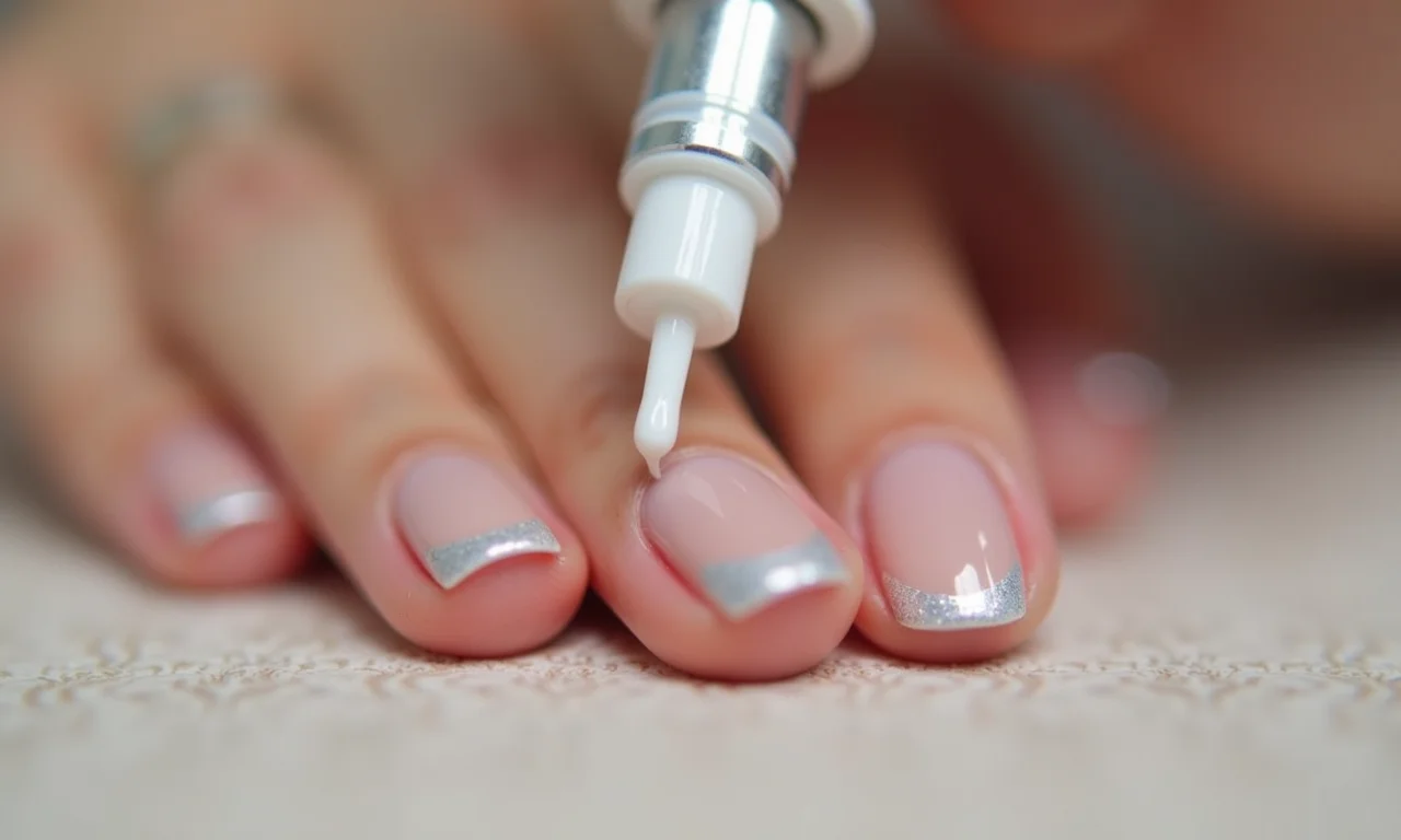 Aplicação de top coat de secagem rápida.