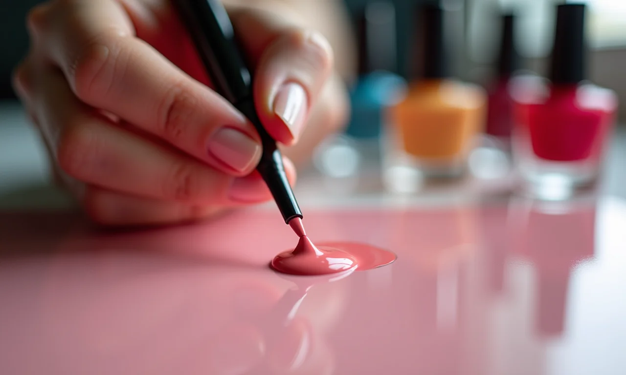 Aplicação de top coat fosco.