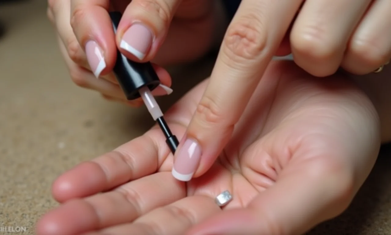 Aplicação de top coat para aumentar a durabilidade do esmalte Impala.