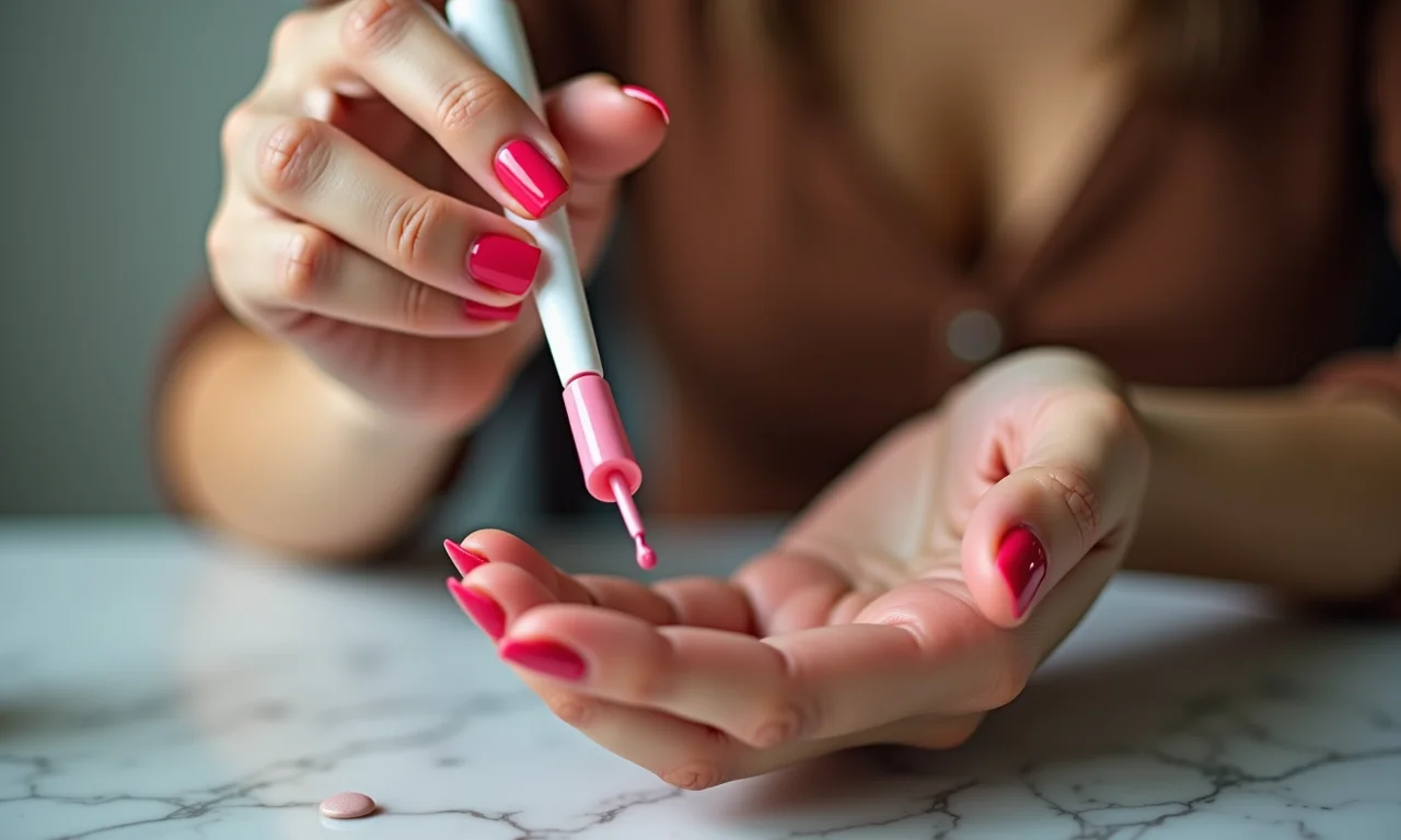 Brasileira diluindo esmalte com removedor sem acetona.