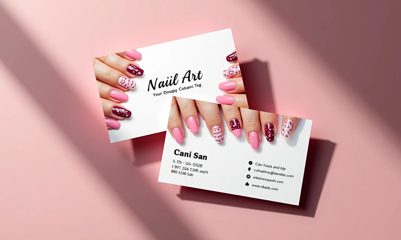 Cartão de visita criativo com um toque pessoal para manicure.