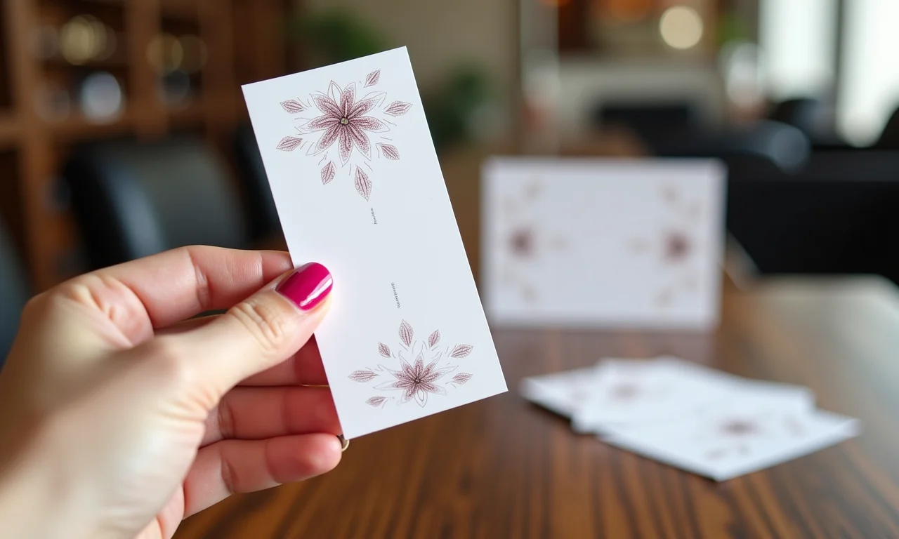 Cartão de visita de manicure feito com material de alta qualidade.