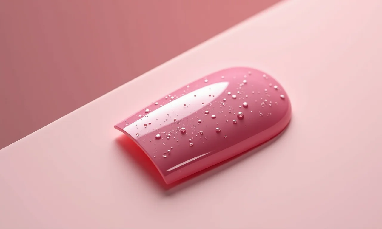 Cartão de visita em formato de unha para manicure.