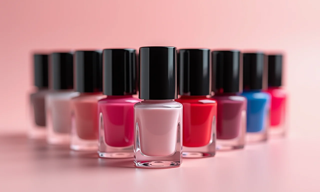 Coleção de esmaltes hipoalergênicos de marcas confiáveis, diversas cores.