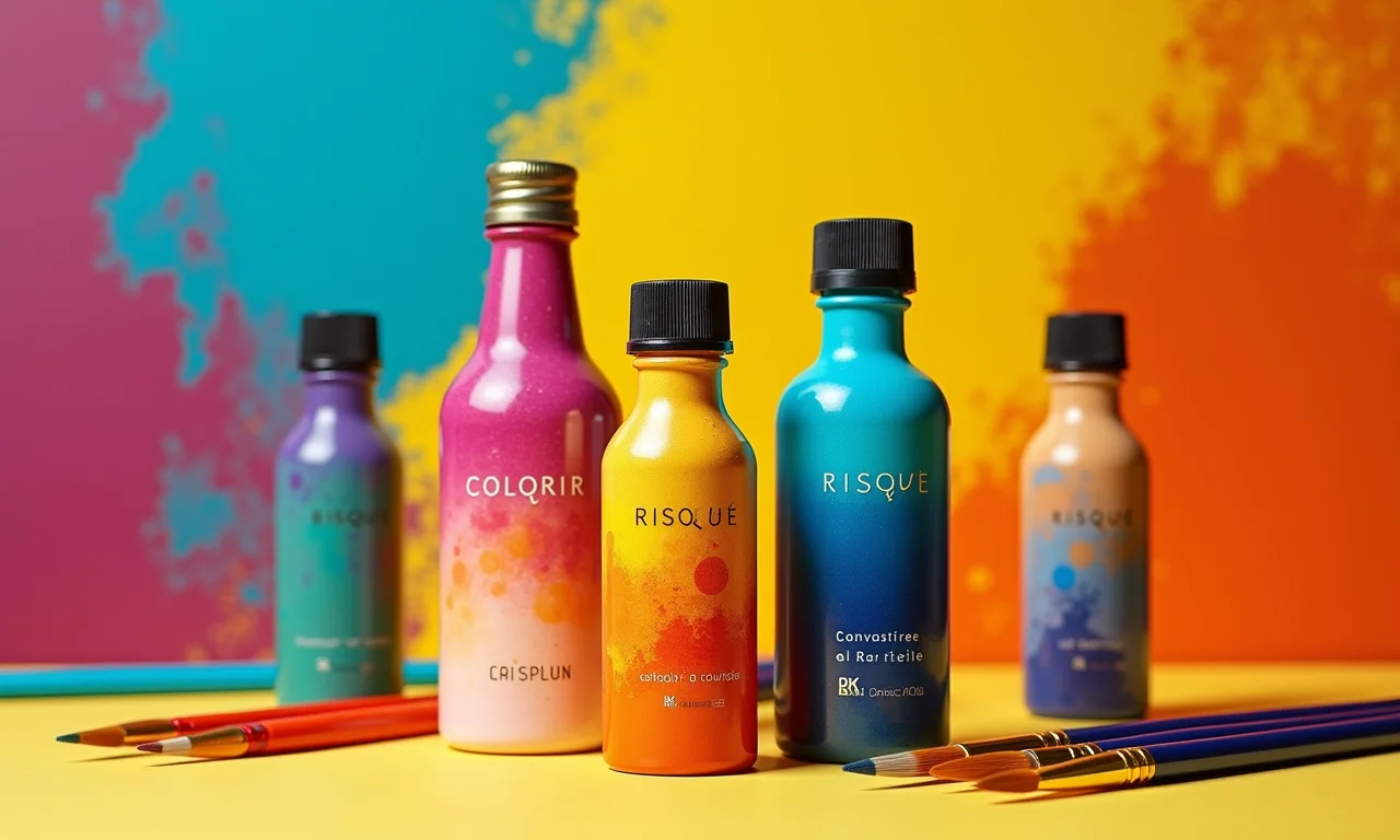 Coleção Risqué Colorir o Mundo com fundo colorido.