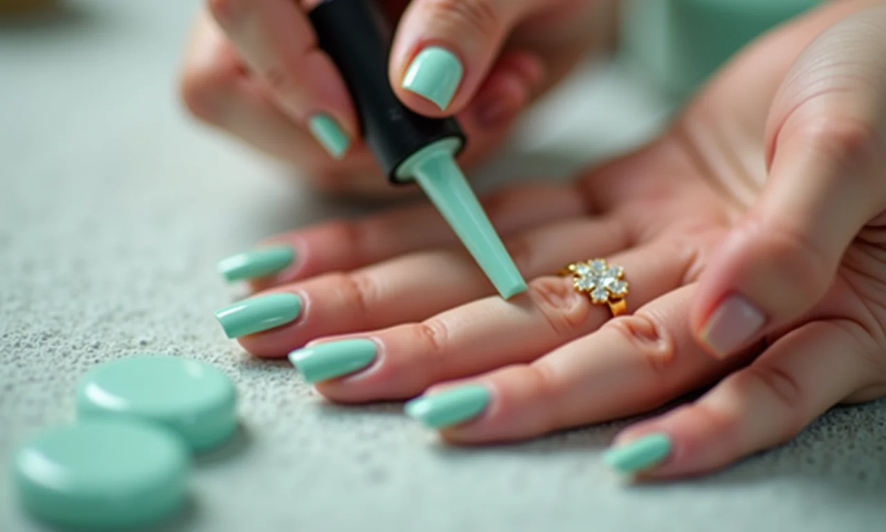 Como fazer a unha verde água durar mais tempo, dicas e truques.