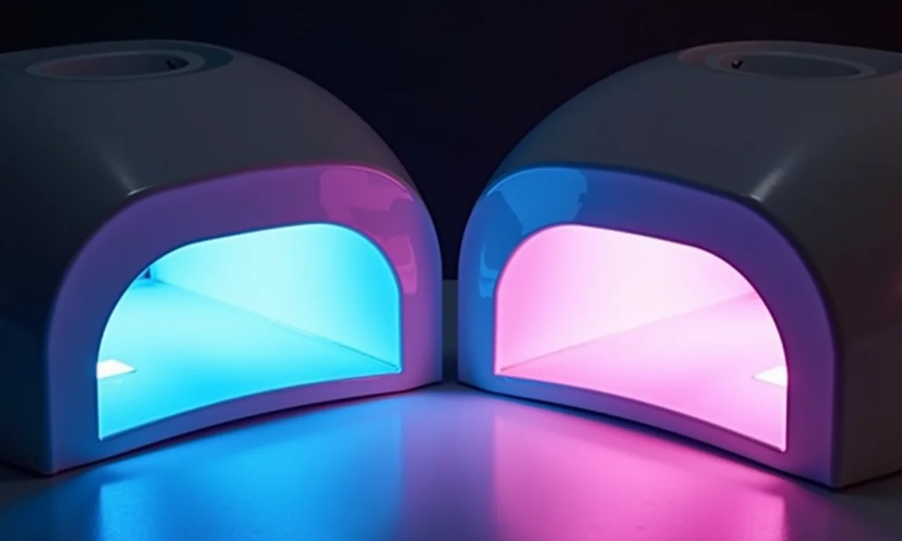 Comparativo entre lâmpadas UV e LED para unhas em gel.