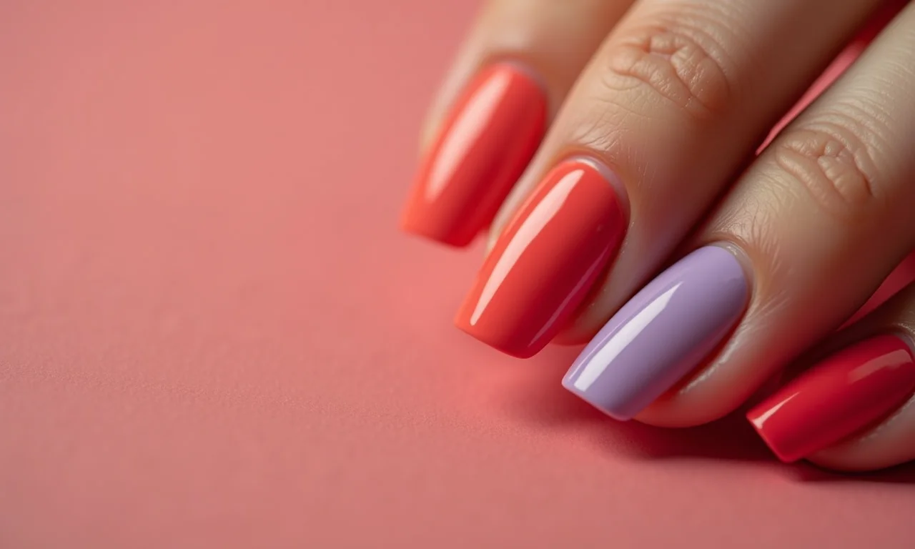 Cores de esmalte em alta para unhas redondas.