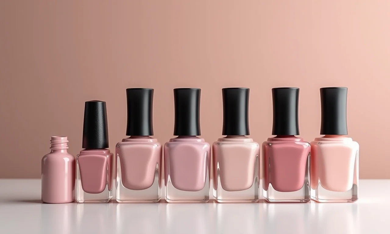 Cores de esmalte para base da francesinha, tons nude.