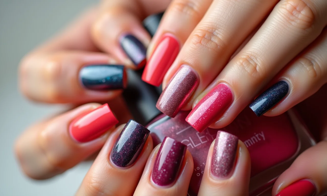 Cores de esmalte que combinam com a decoração espanhola.