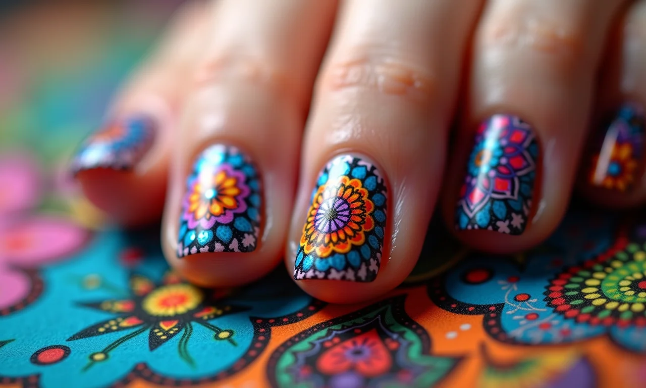 Cores para unhas decoradas mandala.