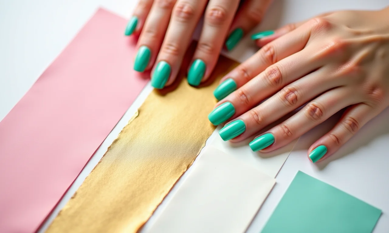 Cores que combinam com verde água, paleta harmoniosa.