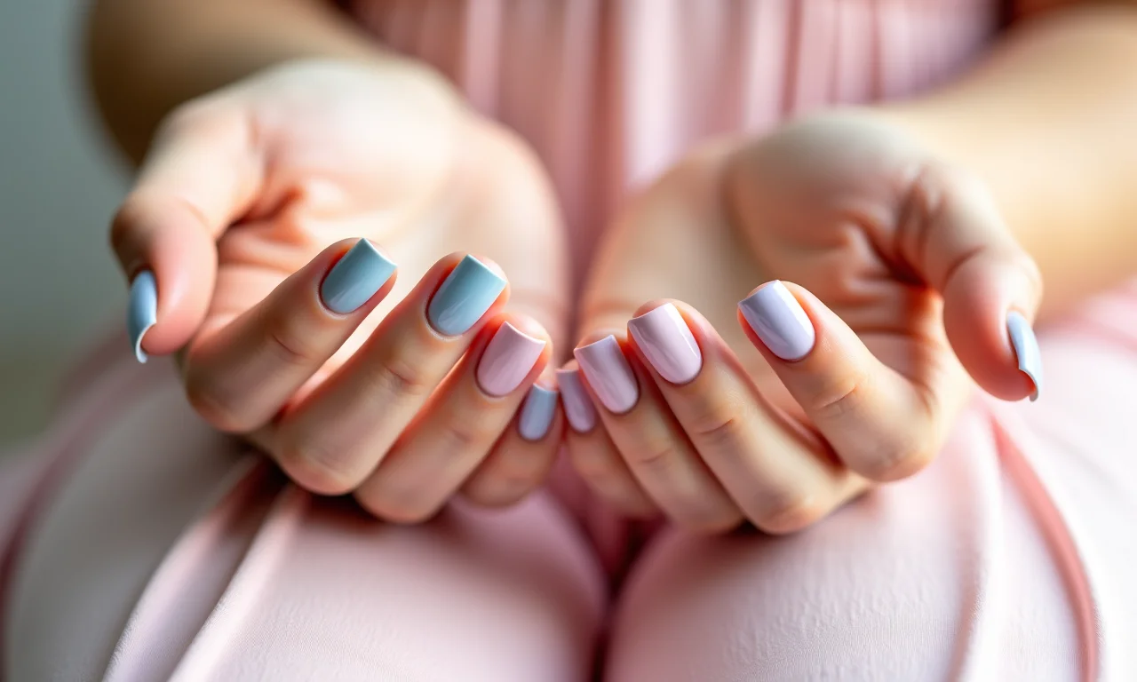 Delicadeza e suavidade com esmaltes em tons pastel.