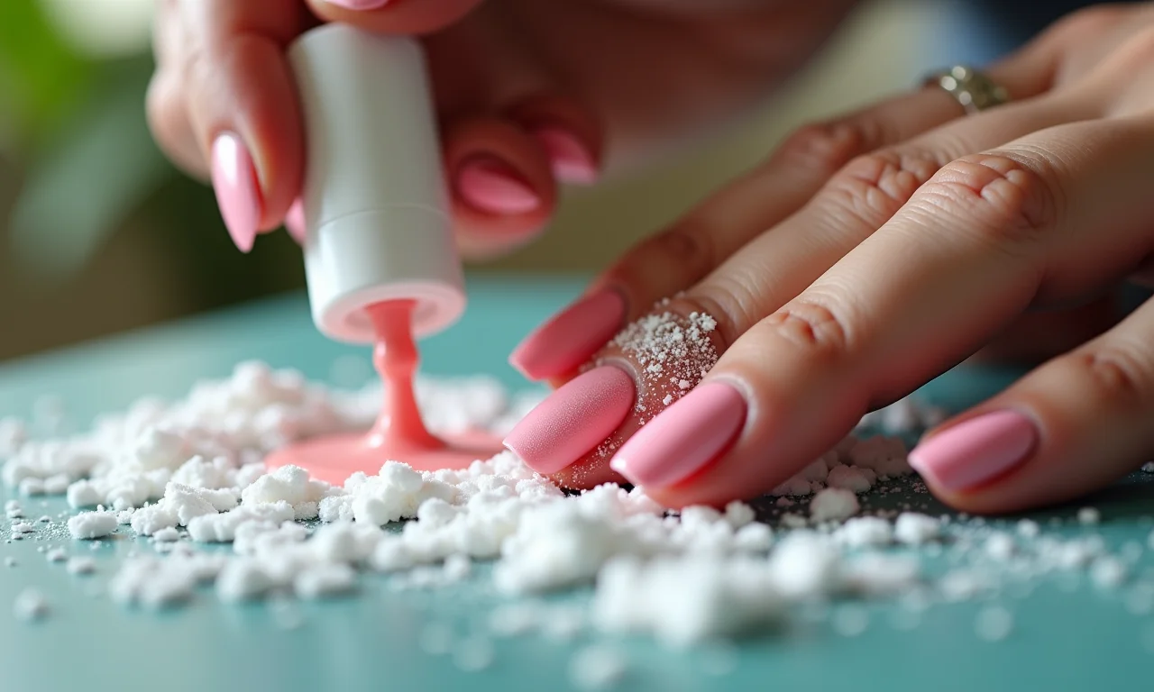 Esmalte aveludado com maisena.