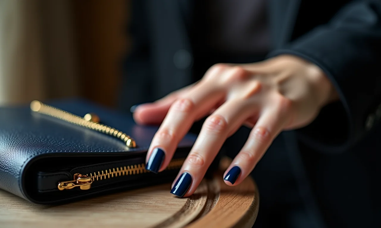 Esmalte azul marinho elegante