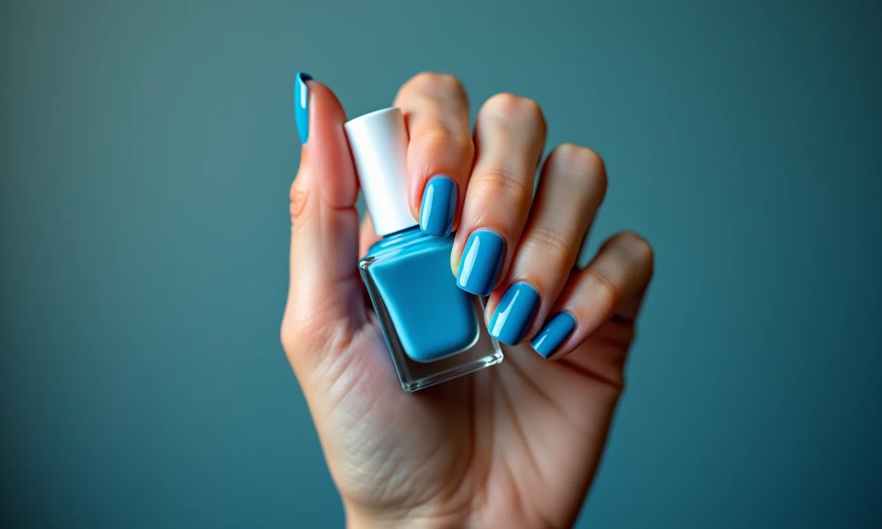 Esmalte azul moderno para o signo de Aquário.