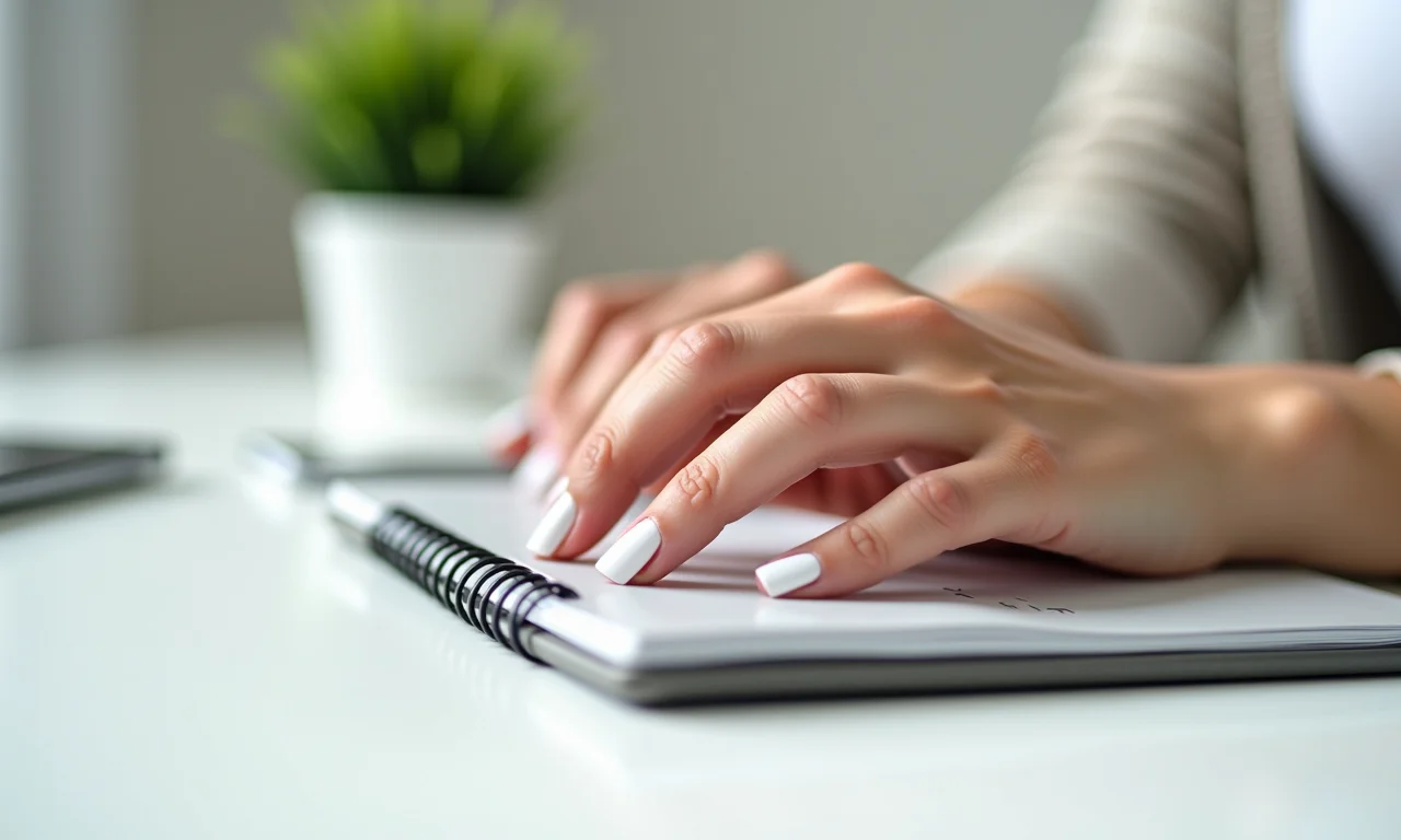 Esmalte branco minimalista e moderno