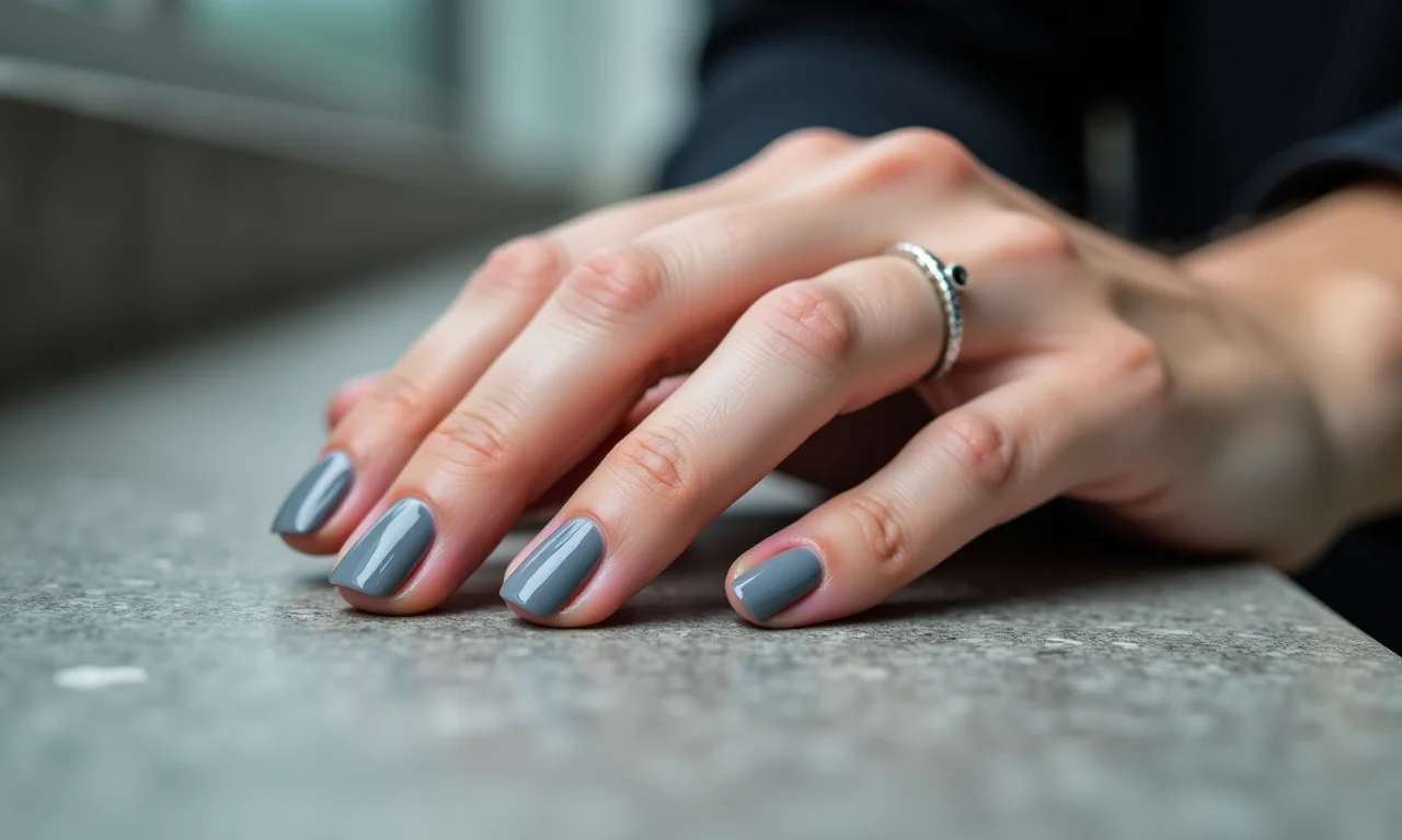 Esmalte cinza moderno e sofisticado