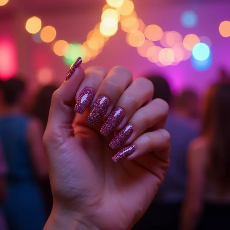 Esmalte glitterinado para brilho e festa.