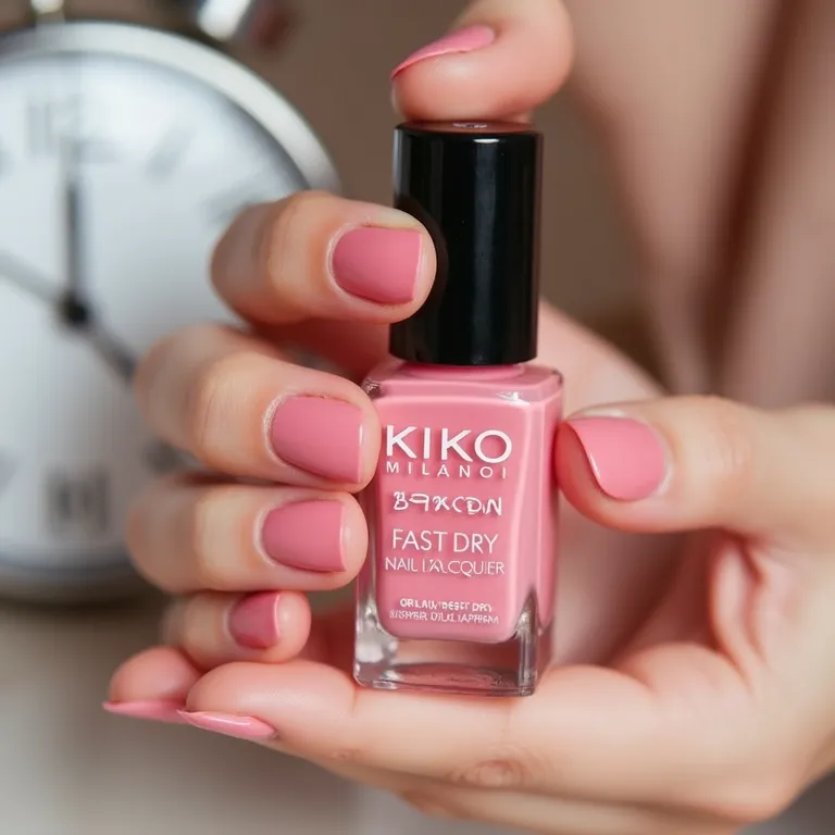 Esmalte Kiko Milano Smart Fast Dry Nail Lacquer secando rapidamente.