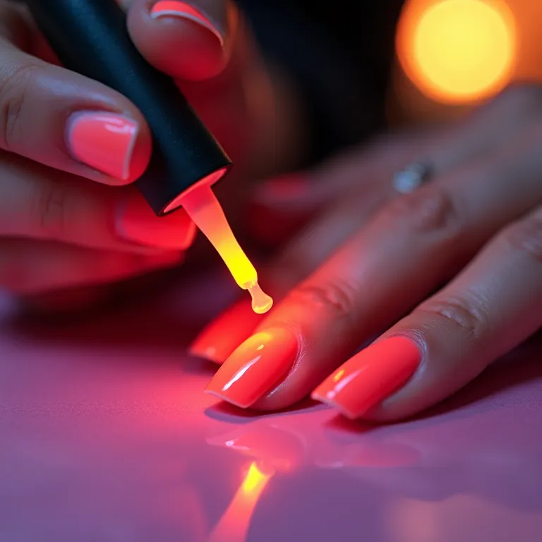 Esmalte neon durando mais.