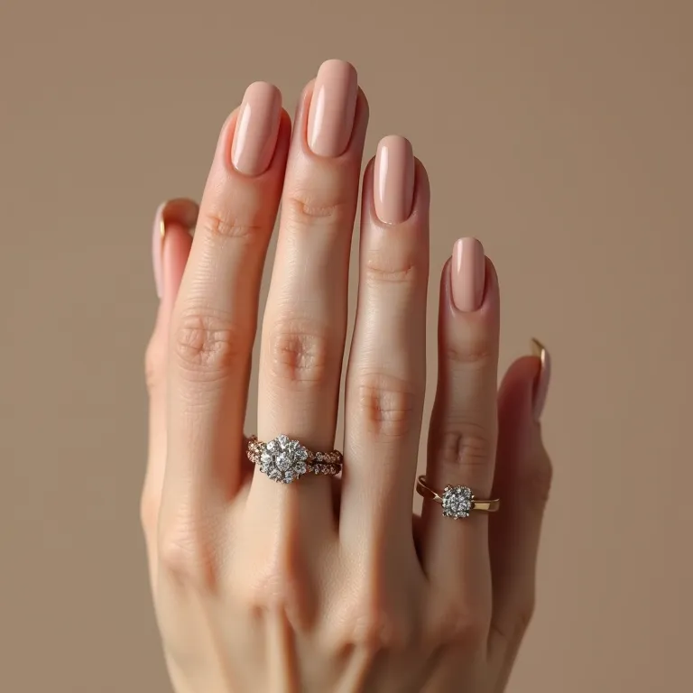 Esmalte nude repaginado para sofisticação.