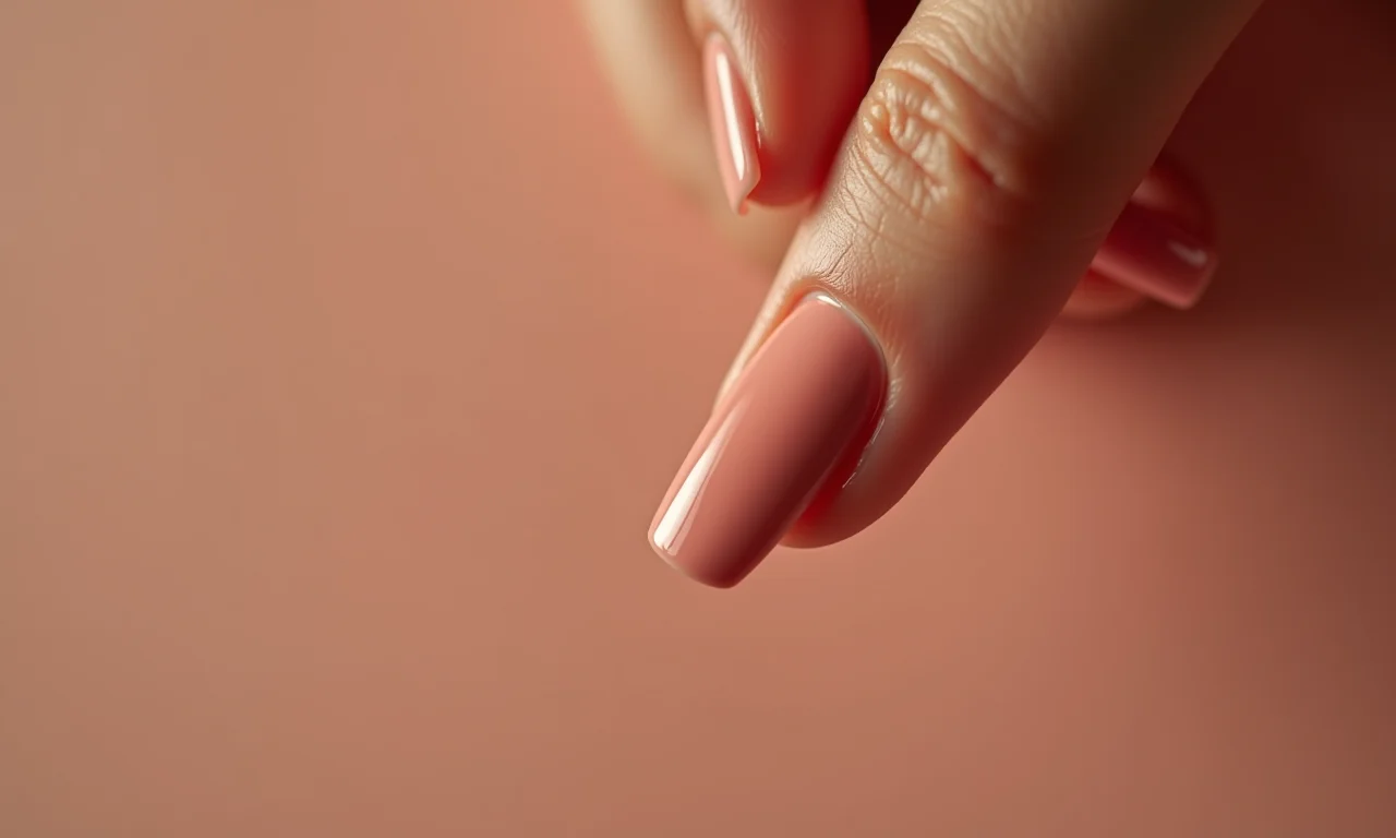 Esmalte Nude Rosé Risqué sendo aplicado em unhas.