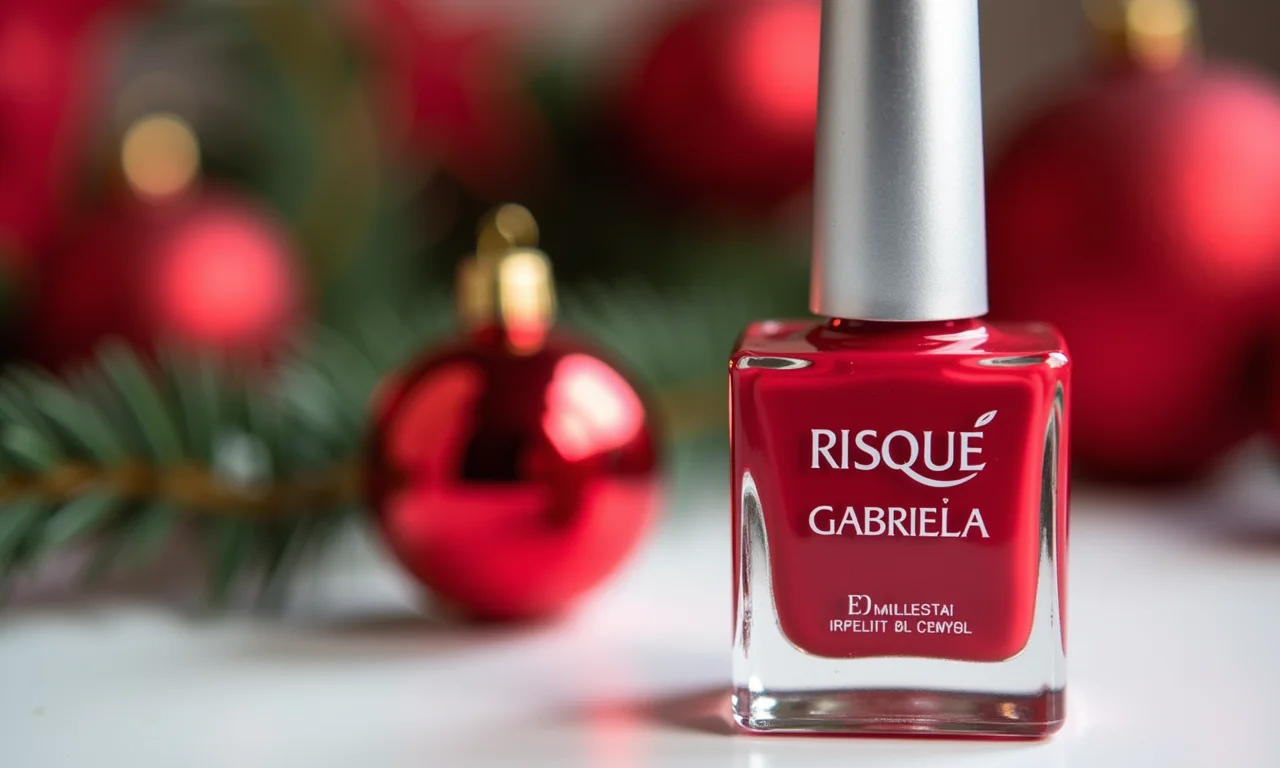 Esmalte Risqué Gabriela com tema natalino.