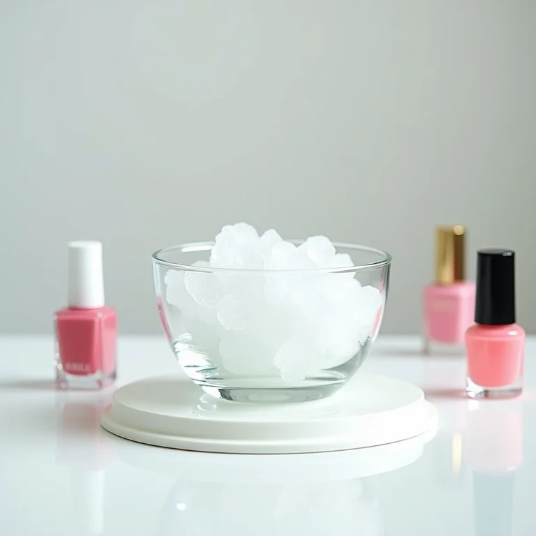 Esmalte sendo mergulhado em água gelada para secagem rápida.