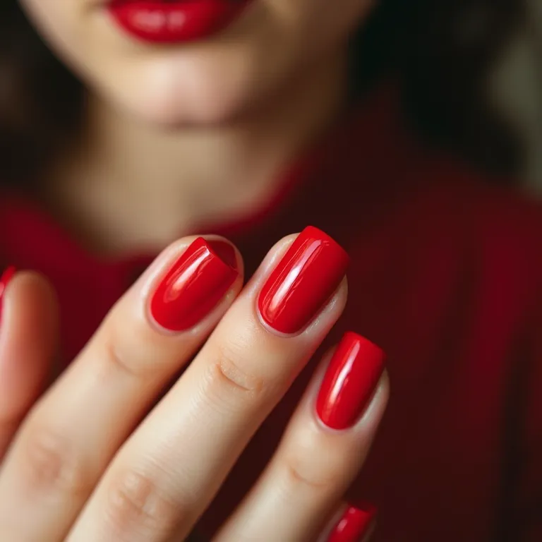Esmalte vermelho clássico Kiko em unhas bem cuidadas.