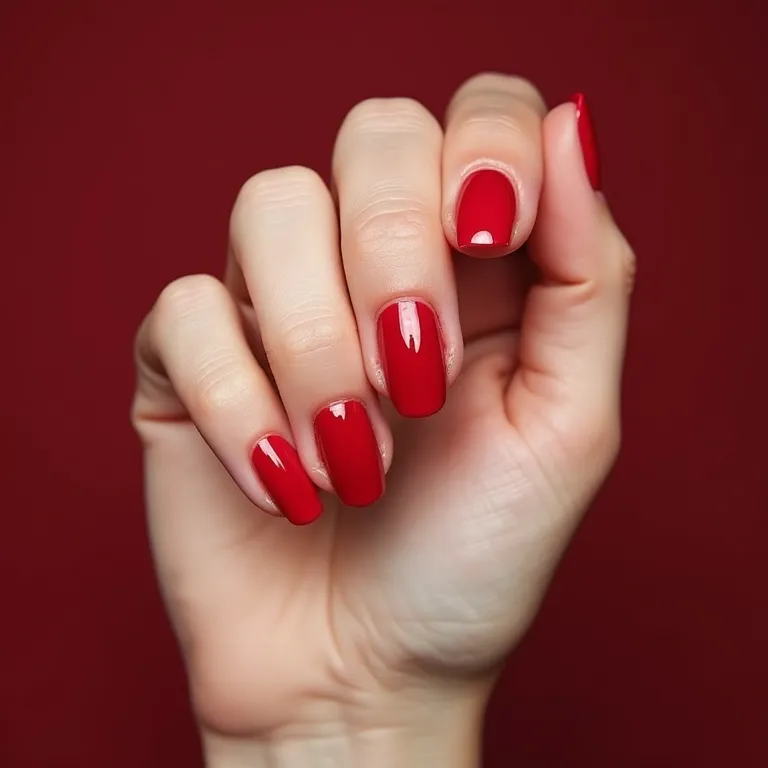 Esmalte vermelho icônico para paixão e atitude.