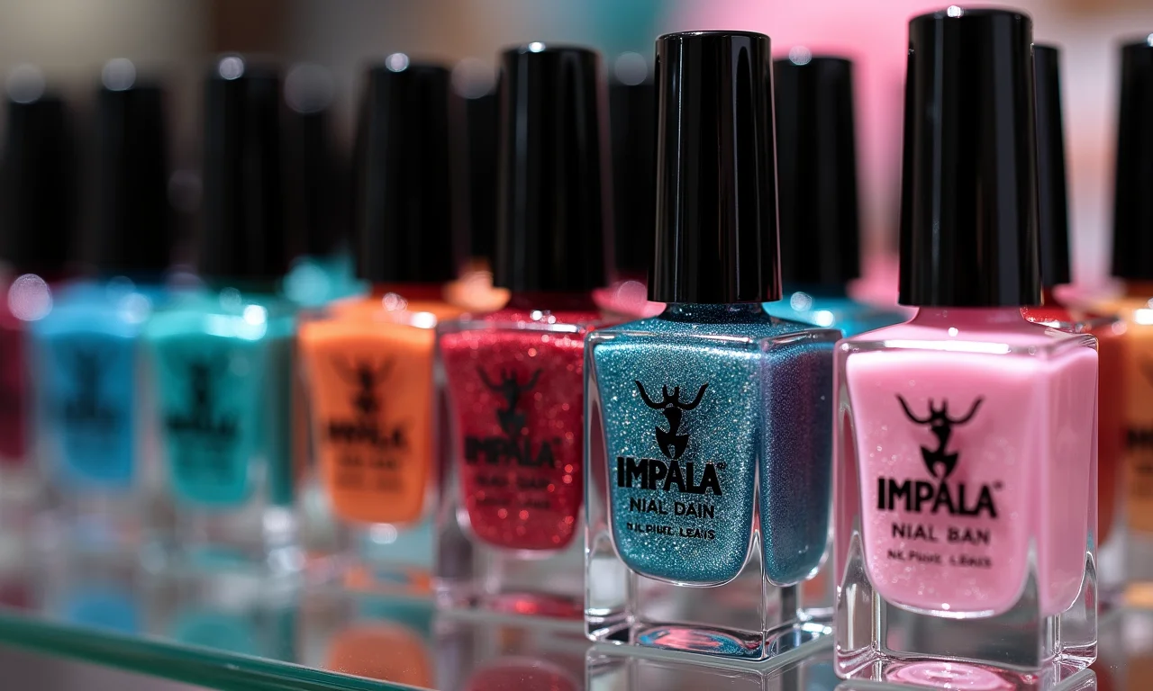 Esmaltes com glitter da Impala.