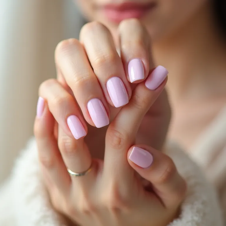 Esmaltes em tons pastel para delicadeza.
