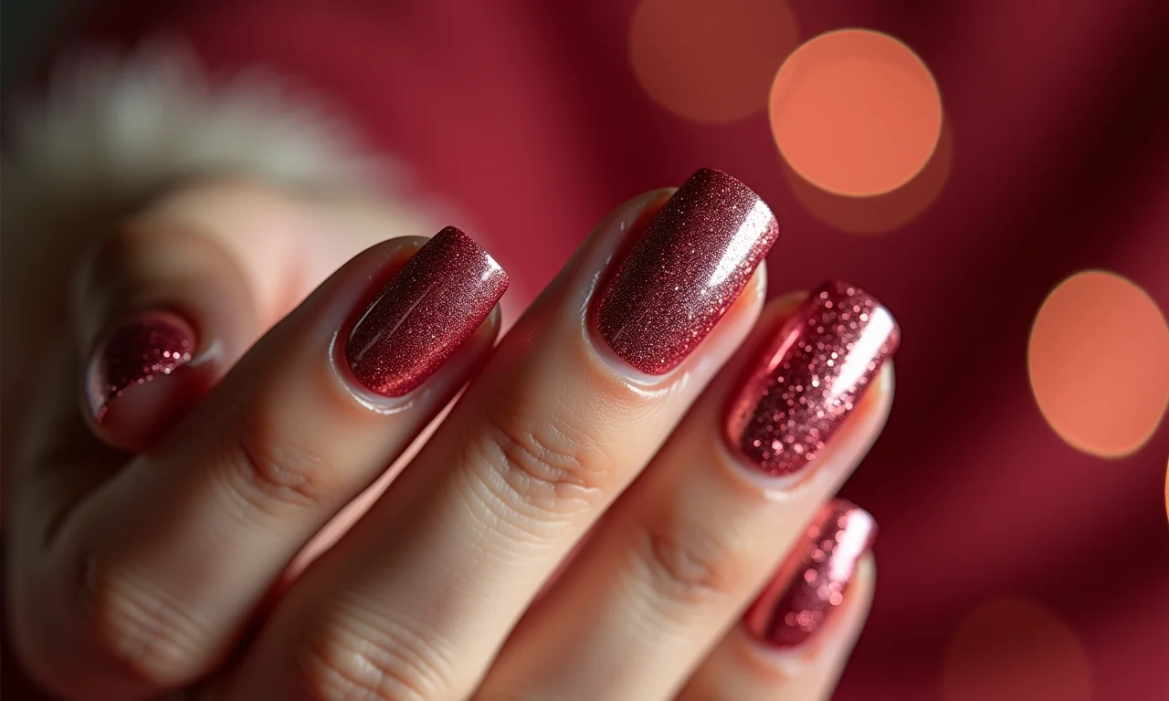 Esmaltes glitterizados da Impala para unhas brilhantes no Ano Novo.