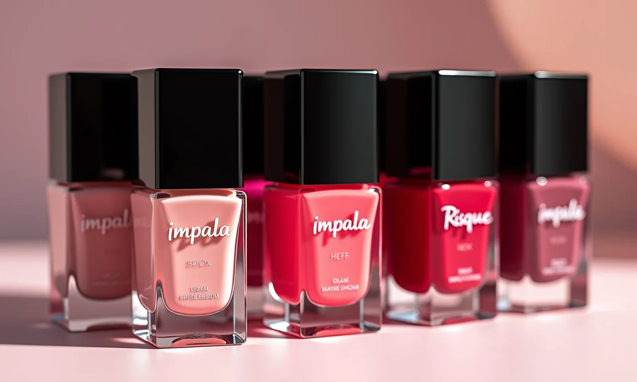 Esmaltes Impala e Risqué para combinar com sua nail art.