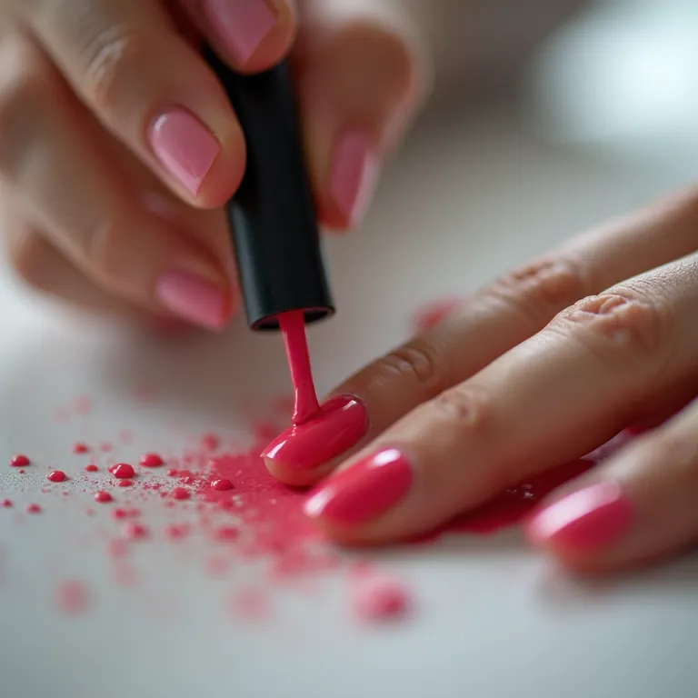 Evitando bolhas no esmalte.