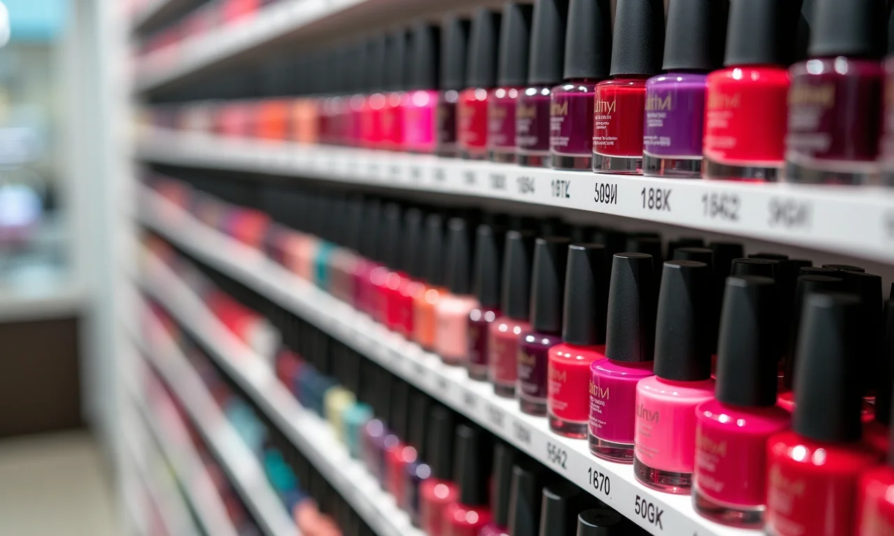 Expositor de esmaltes para parede.