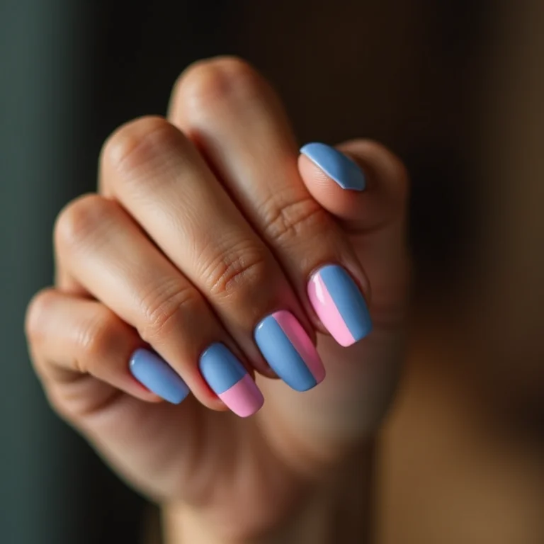 Filha única azul e rosa