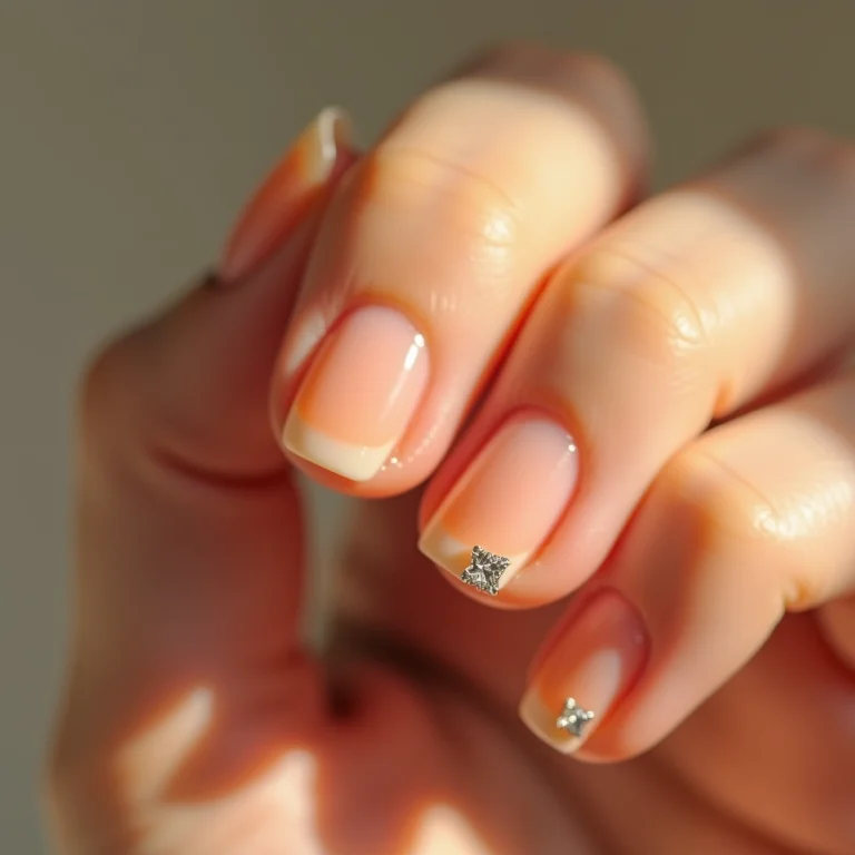 Filha única com pedraria em unhas de gel quadradas