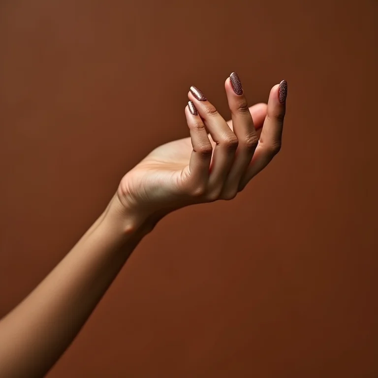 Filha única marrom com glitter