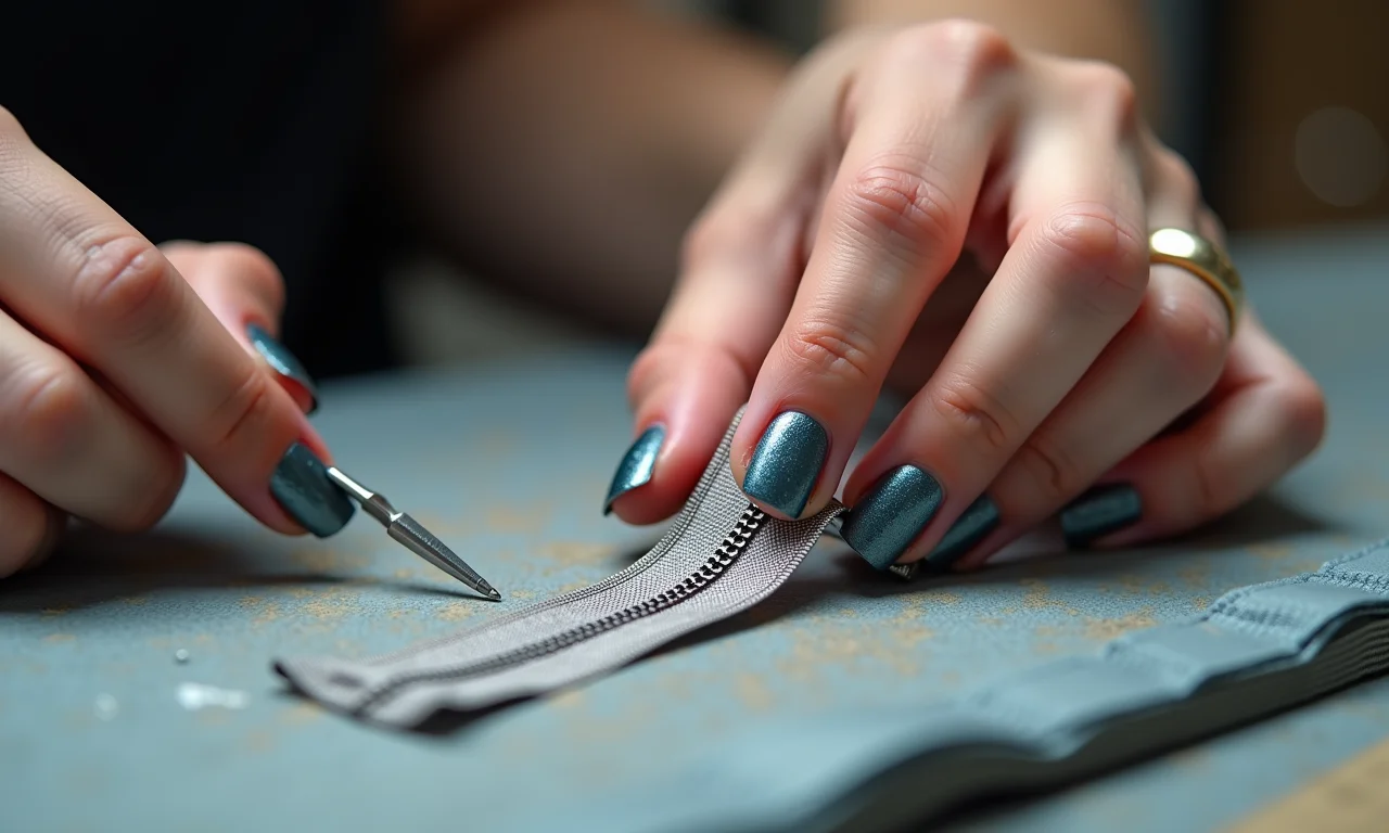 Fitas metálicas finas para efeito 3D nas unhas.