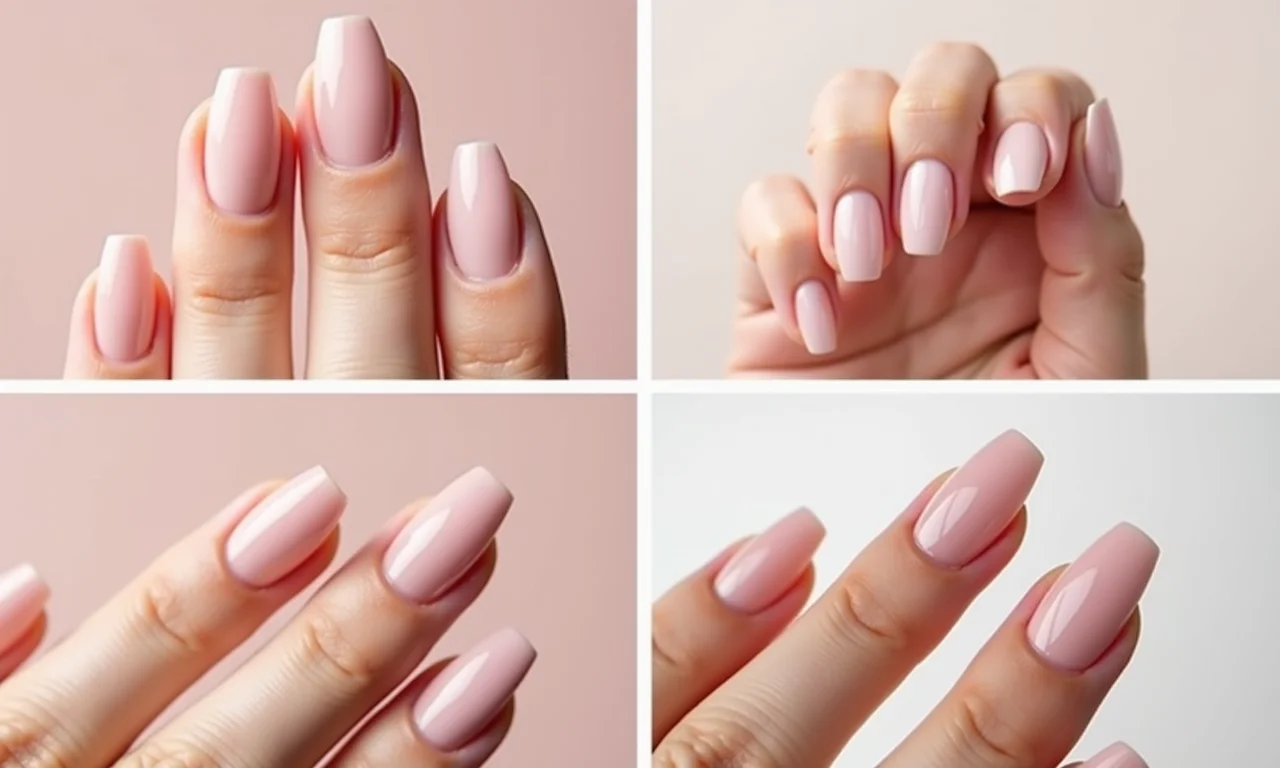 Formatos de unhas para noivas: amendoada, quadrada, oval, bailarina.