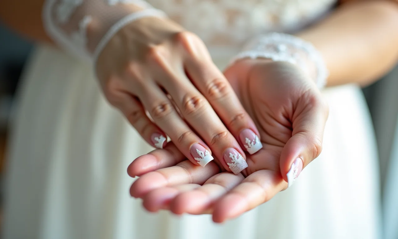 Francesinha com delicada renda, perfeita para noivas românticas.