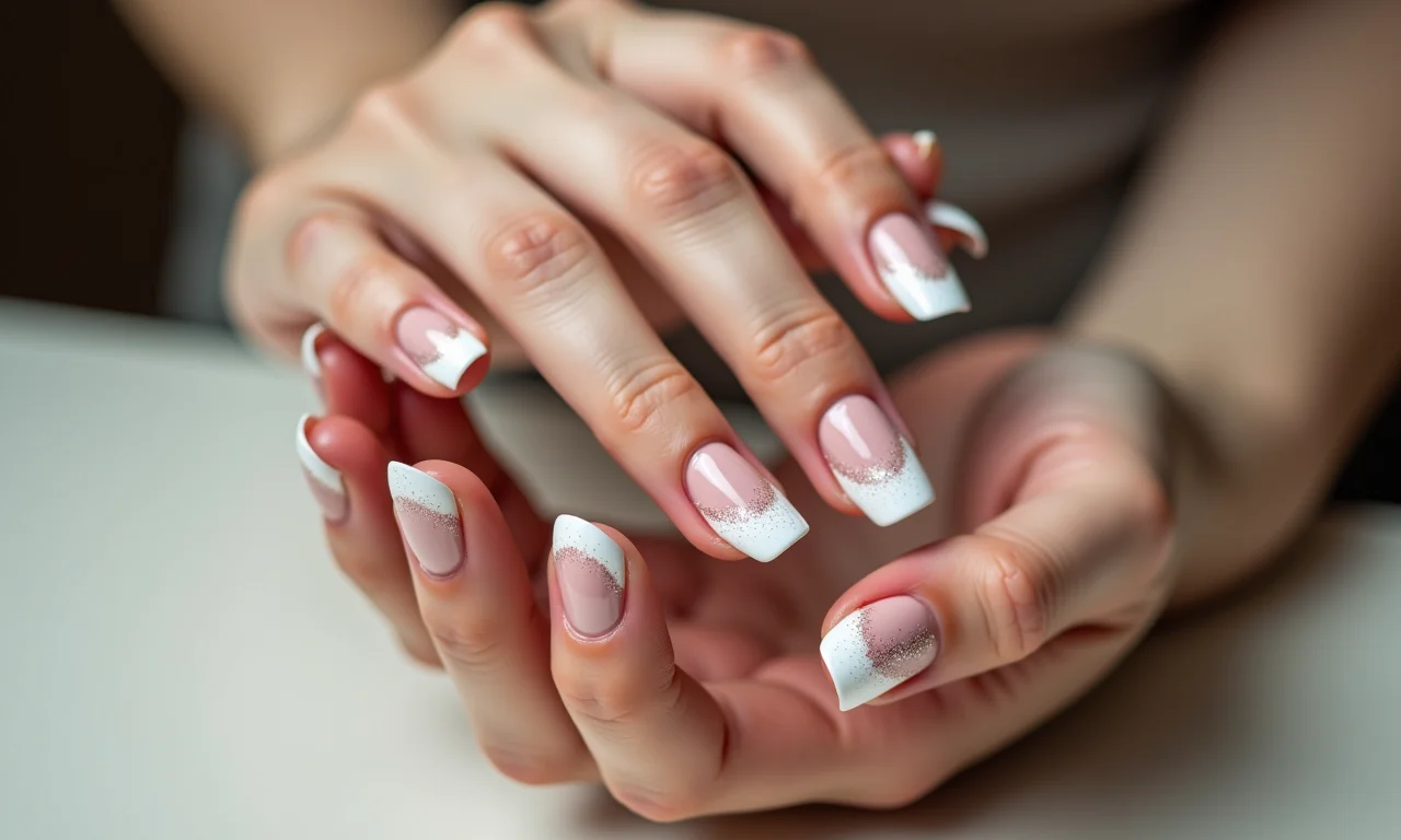 Francesinha com glitter branco, clássico modernizado.