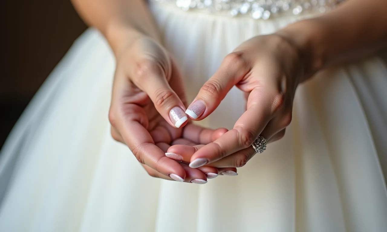 Francesinha com glitter para noiva, brilho sutil e elegante.