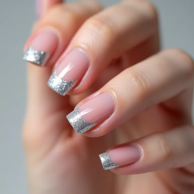 Francesinha com glitter prata para o Réveillon.