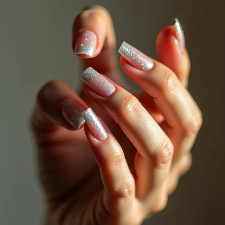 Francesinha com glitter prateado