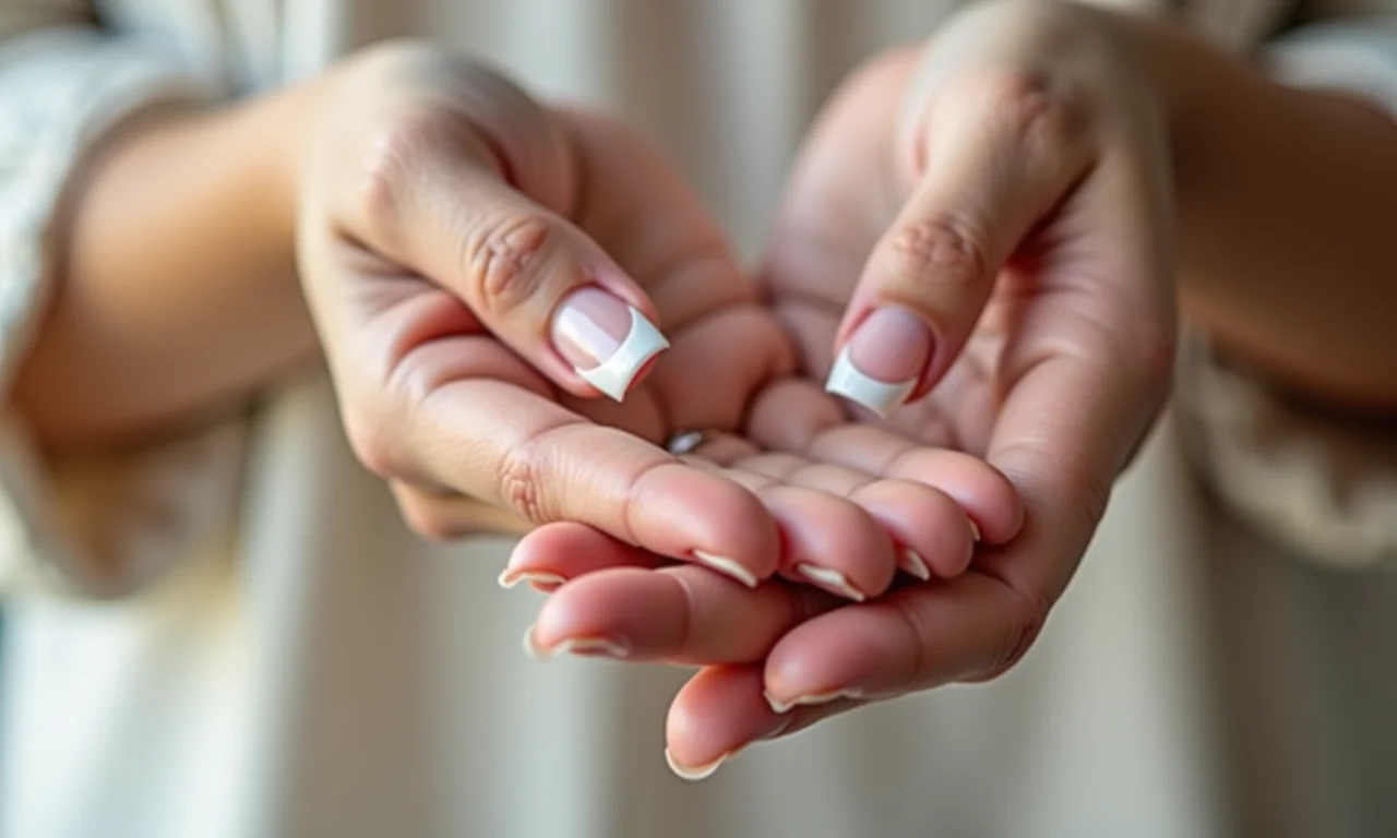Francesinha delicada em unhas de gel: um clássico atemporal.