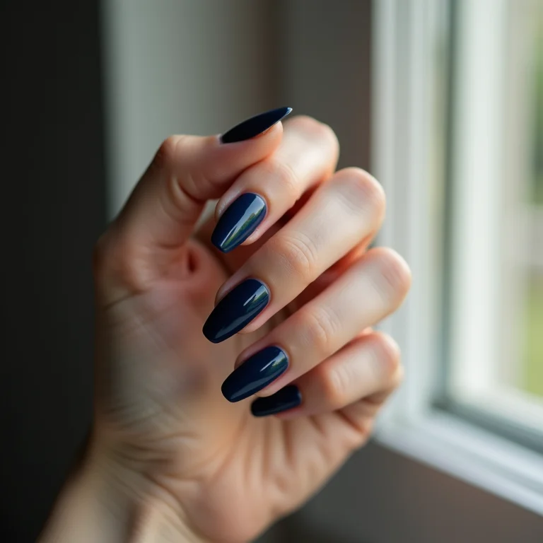 Francesinha diagonal azul marinho