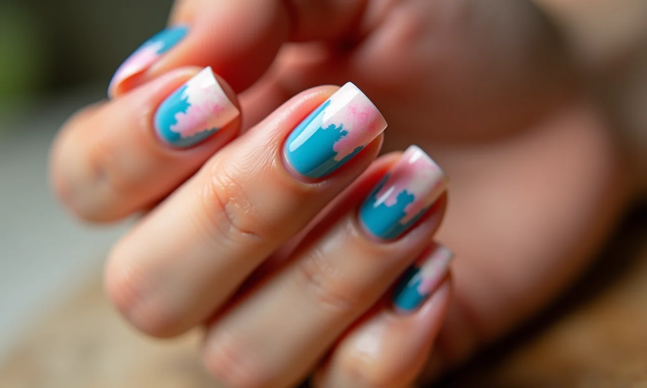 Francesinha espanhola colorida nas unhas.